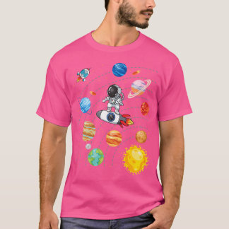 Camiseta Sistema solar planea ciencia astronauta espacial u