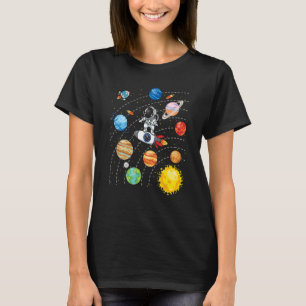 Camiseta Sistema solar planea ciencia astronauta espacial u