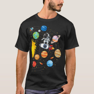 Camiseta Sistema solar planea ciencia astronauta espacial u