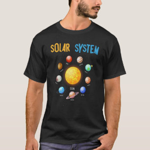Camiseta Sistema solar planea ciencia espacial