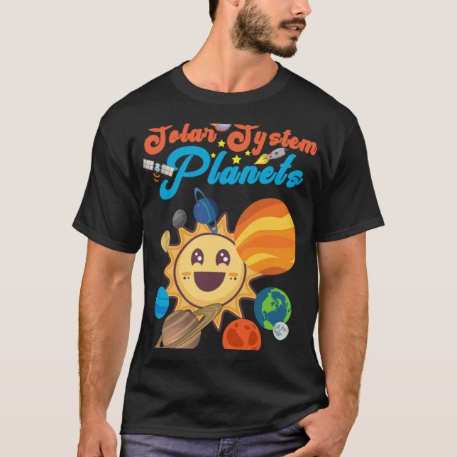 Camiseta Sistema solar planea ciencias espaciales chicos de (Anverso)