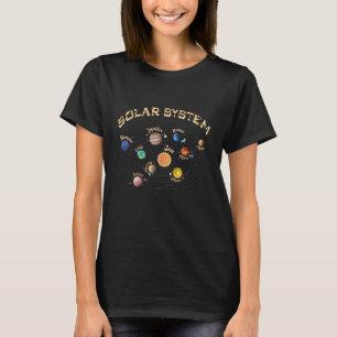 Camiseta Sistema solar planea conocimiento infantil espacio