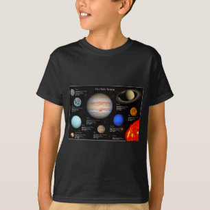 Camiseta Sistema Solar Planeta Infográfico Hi-Res Photo Boy