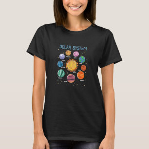 Camiseta Sistema solar planetas ciencia espacio niños Chica