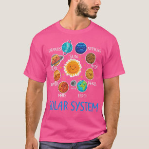 Camiseta Sistema solar planetas ciencia espacio niños Chica