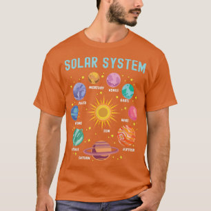 Camiseta Sistema Solar Planetas Ciencia Espacio Niños Chica