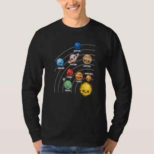 Camiseta Sistema solar Planetas Ciencia Planeta Espacial Un