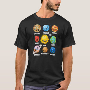 Camiseta Sistema solar Planetas ciencias espaciales Planeta