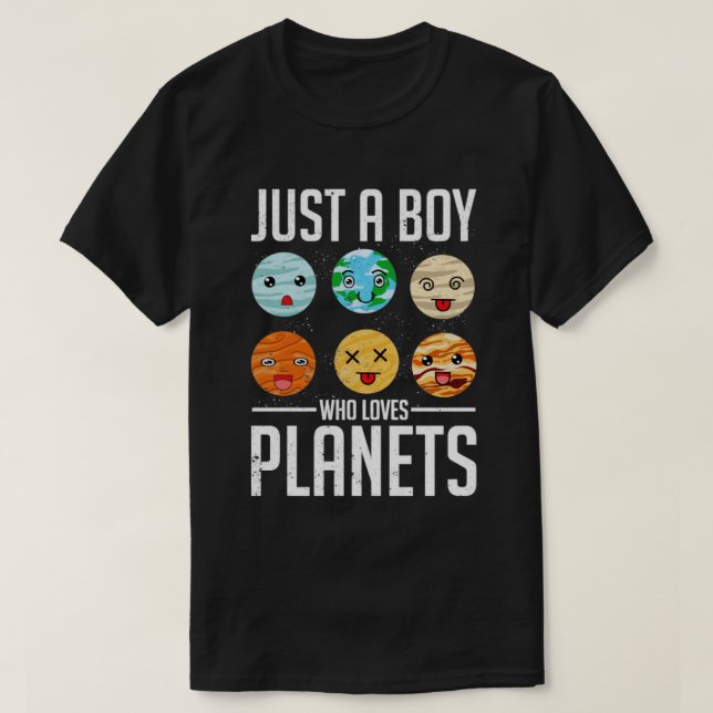 Camiseta Sistema solar Planetas Cute Planetas Niños Ciencia (Diseño del anverso)