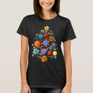 Camiseta Sistema solar planetas Navidad Árbol Astronomía na