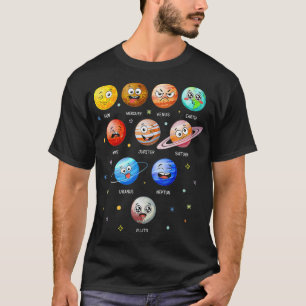Camiseta Sistema solar Planetas Sun Space divertida Enseña