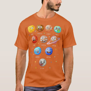 Camiseta Sistema solar Planetas Sun Space divertida Enseñan