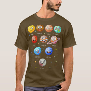 Camiseta Sistema solar Planetas Sun Space divertida Enseñan