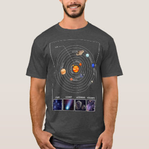 Camiseta Sistema solar regalo gráfico de científico de astr