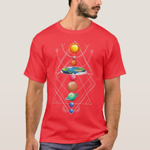 Camiseta Sistema solar Tierra plana me encanta mi espacio p
