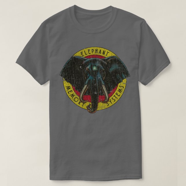 Camiseta Sistemas de memoria elefante 1980 (Diseño del anverso)