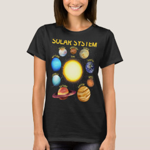 Camiseta Sistemas solares Planetas espaciales realistas chi