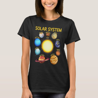 Camiseta Sistemas solares Planetas espaciales realistas chi
