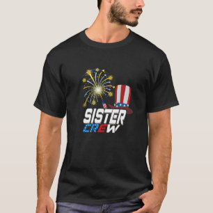 Camiseta Sister Crew 4th Of July Patriotic American Family