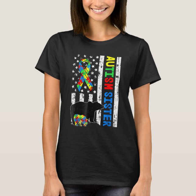 Camiseta Sister Matching Family Autism Awareness Gifts Amer (Anverso)