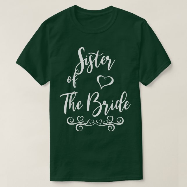 Camiseta Sister of Bride & Groom Wedding Matching  (Diseño del anverso)