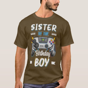 Camiseta Sister of the Birthday Boy Matching family Video G