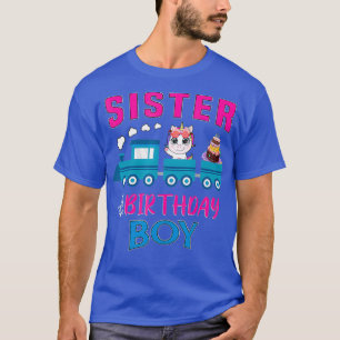 Camiseta Sister Of The Birthday Boy Unicorn Train Lover