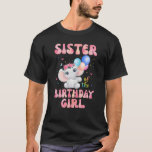 Camiseta Sister of The Birthday Girl Elephant Sister Cousin<br><div class="desc">Sister of The Birthday Girl Elephant Sister Cousin 1st</div>
