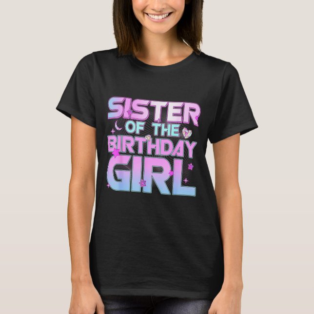 Camiseta Sister Of The Birthday Girl Kp Family Matching Par (Anverso)