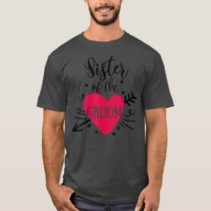 Camiseta Sister Of The Groom Arrow Heart Wedding Bacheloret