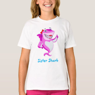 Camiseta Sister Shark   Funny Personalizado
