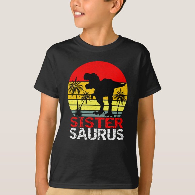 Camiseta Sistersauro T Rex Dinosaurio (Anverso)