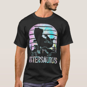 Camiseta SisterSaurus Funny Dinosaur Sister of 3 Kids Tie D