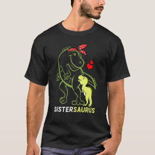 Camiseta Sistersaurus Hermana Dinosaurio Bebé Sis Siblings 