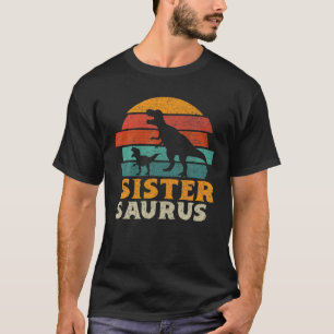 Camiseta Sistersaurus T Rex Dinosaur Sister Saurus Family M