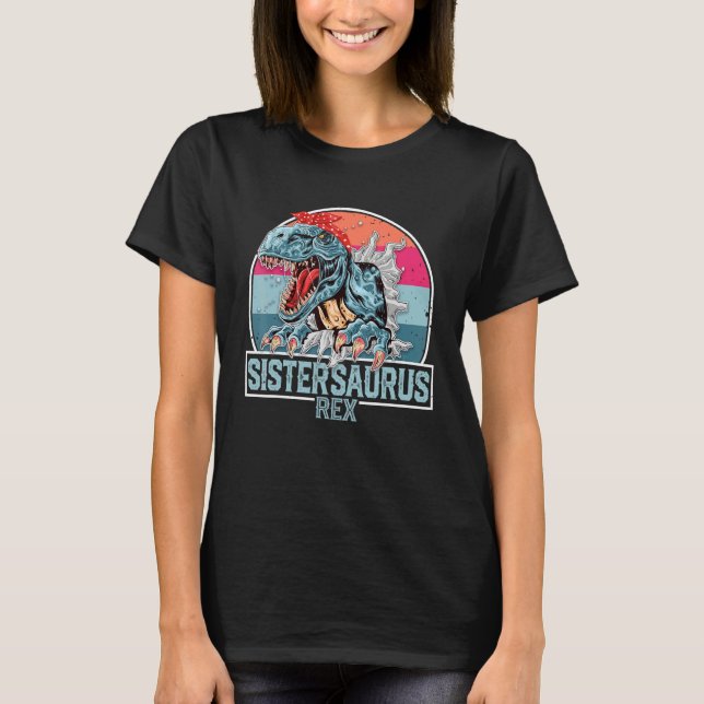 Camiseta Sistersaurus Trex Dinosaur Sister Saurus Mating (Anverso)