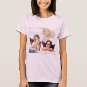 Camiseta Sistine Madonna 2 ángeles por Raphael