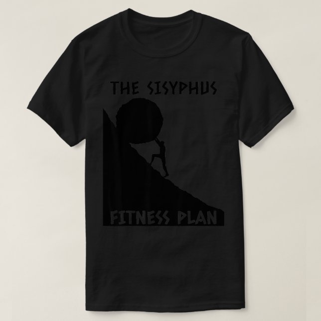 Camiseta Sisyphus Fitness Plan Gracioso de Mitología Griega (Diseño del anverso)