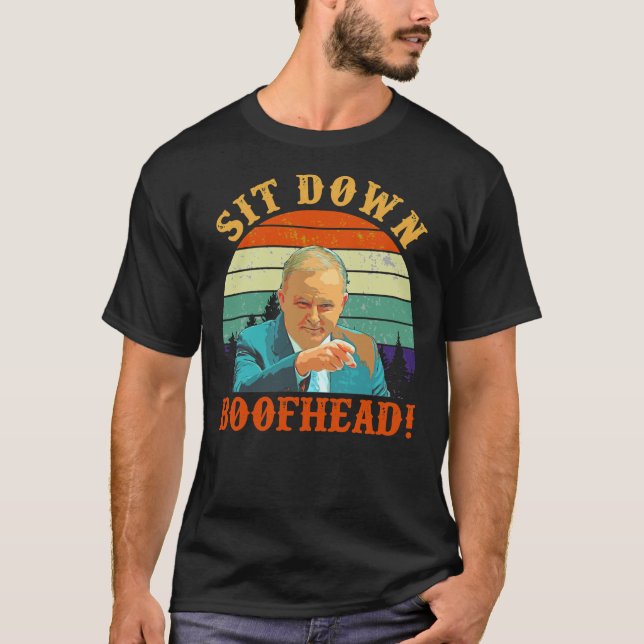 Camiseta Sit Down Boofhead Shirt Anthony Albanese Classic T (Anverso)