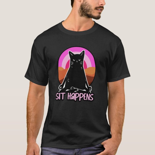 Camiseta Sit Happens  Yoga (Anverso)