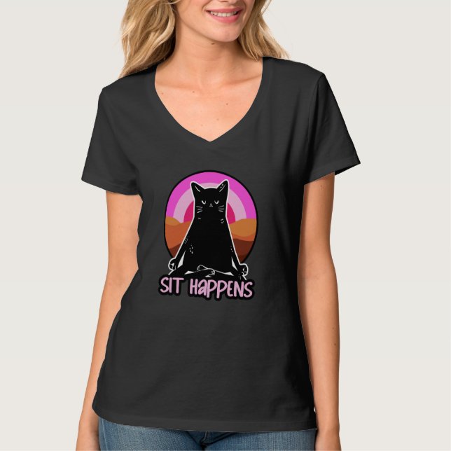 Camiseta Sit Happens  Yoga (Anverso)