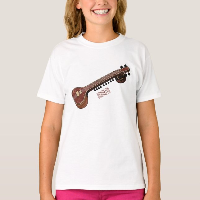 Camiseta Sitar personalizado ilustracion (Anverso)