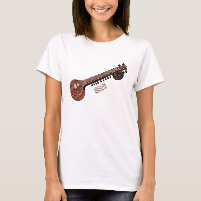 Camiseta Sitar personalizado ilustracion (Anverso)
