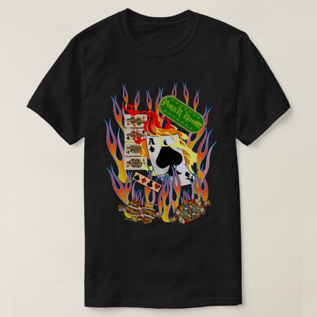 Camiseta Sitio de encargo del póker (Diseño del anverso)