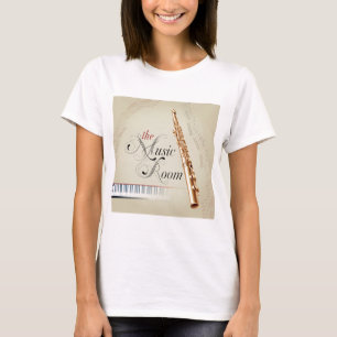 Camiseta Sitio de la música de la flauta