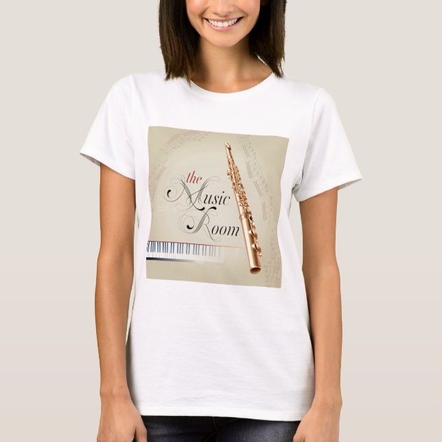 Camiseta Sitio de la música de la flauta (Anverso)