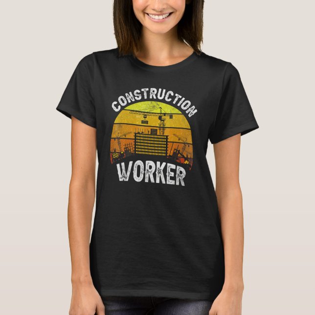 Camiseta Sitio de trabajo en equipo de trabajadores de cons (Anverso)