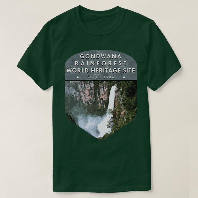 Camiseta Sitio del patrimonio mundial de la selva tropical  (Diseño del anverso)