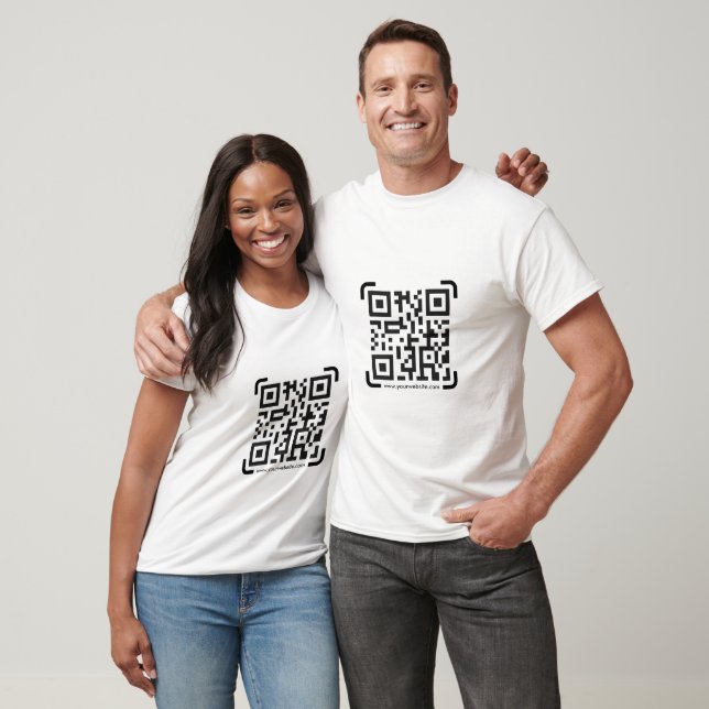 Camiseta Sitio Web de código QR para el análisis de negocio (Unisexo)