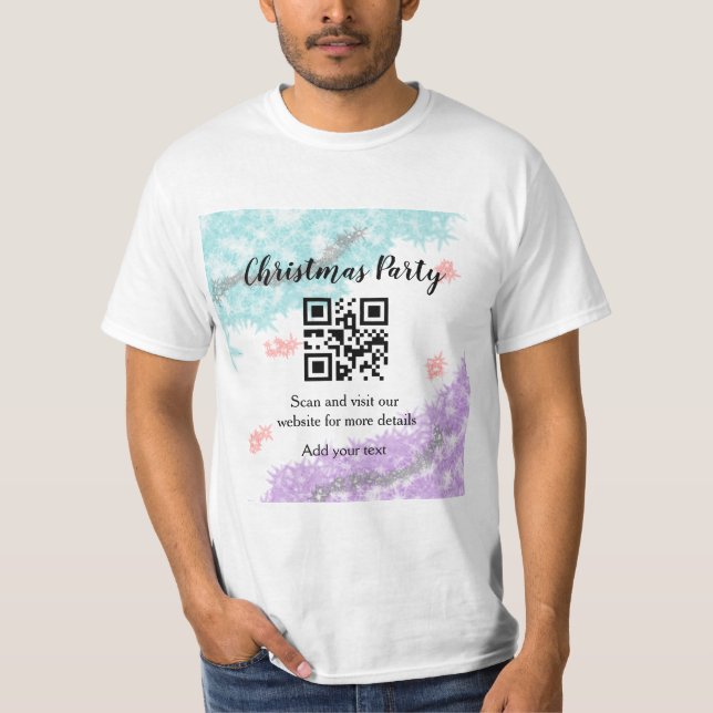 Camiseta Sitio web de fiesta de Navidad simple código de ba (Anverso)
